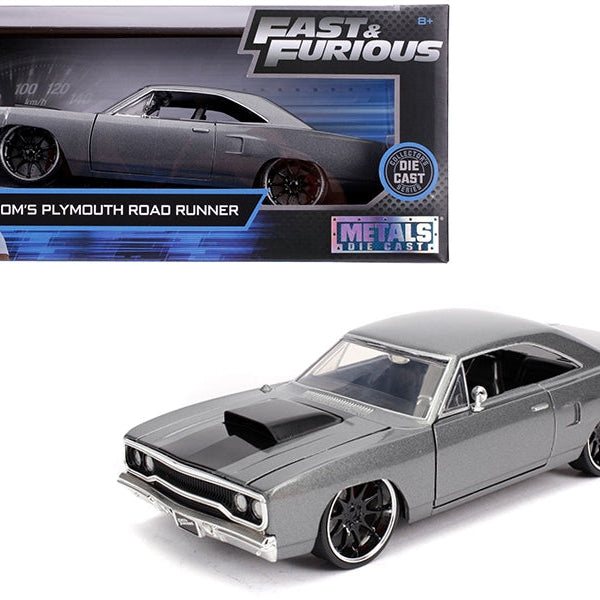 Dom’s Iconic Plymouth Road Runner – Gray Metallic 1:24 Diecast by Jada from Fast & Furious