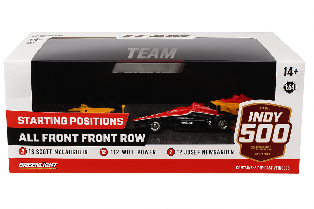 1:64 SCALE INDY RACING 3-CAR SET – 108TH FRONT ROW COLLECTIBLE DIECAST MODELS