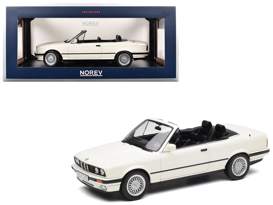 1991 BMW 325i Cabriolet Alpine White 1/18 Diecast Model Car by Norev