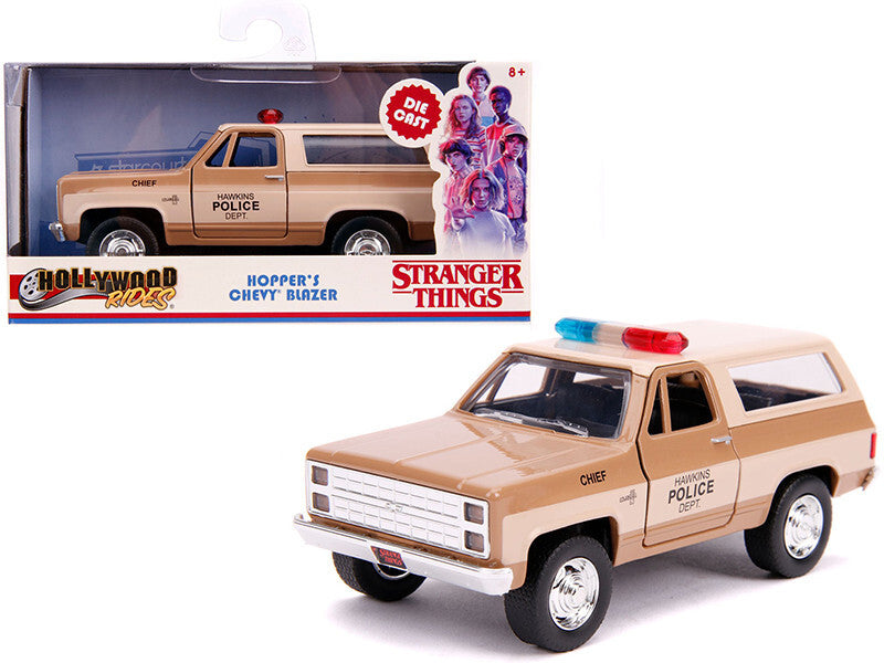 Hopper's Chevrolet Blazer "Hawkins Police Dept." "Stranger Things" (2016) TV Series "Hollywood Rides" 1/32 Diecast Model Car by Jada