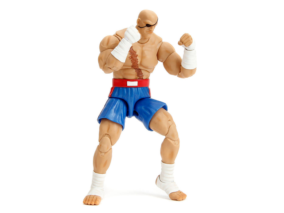Sagat 7.5" Moveable Figure with Accessories and Alternate Head and Hands "Ultra Street Fighter II: The Final Challengers" (2017) Video Game Model by Jada