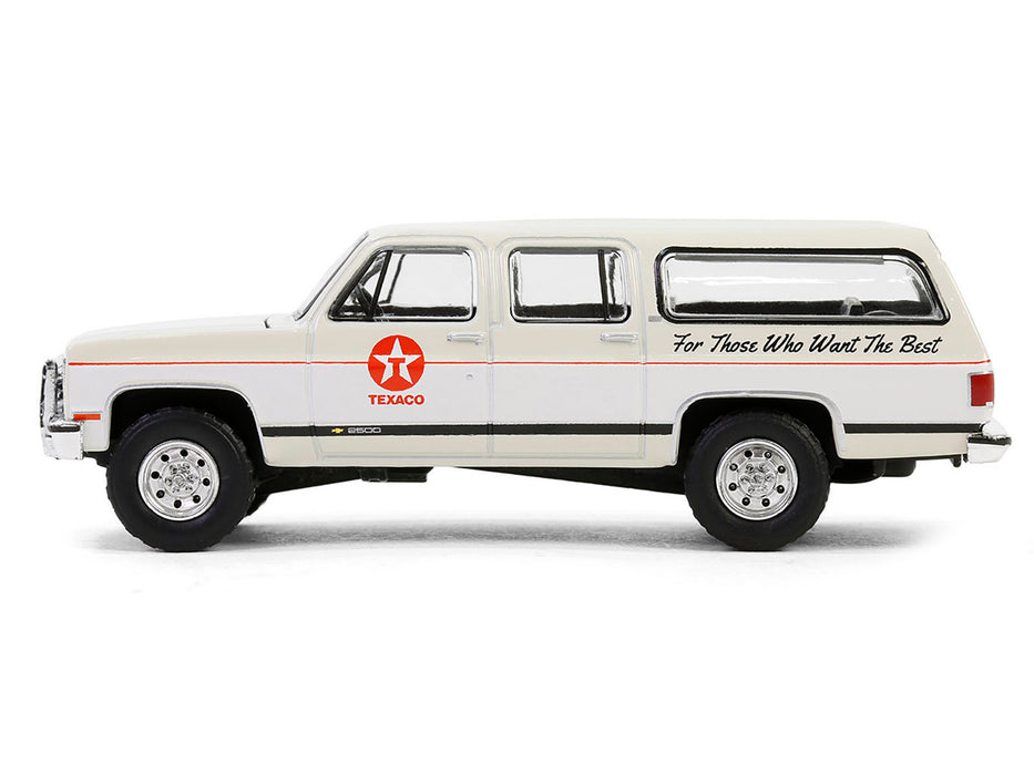 1990 Chevrolet Suburban "Texaco" Cream and White "Texaco Special Edition" Series 1 1/64 Diecast Model Car by Greenlight