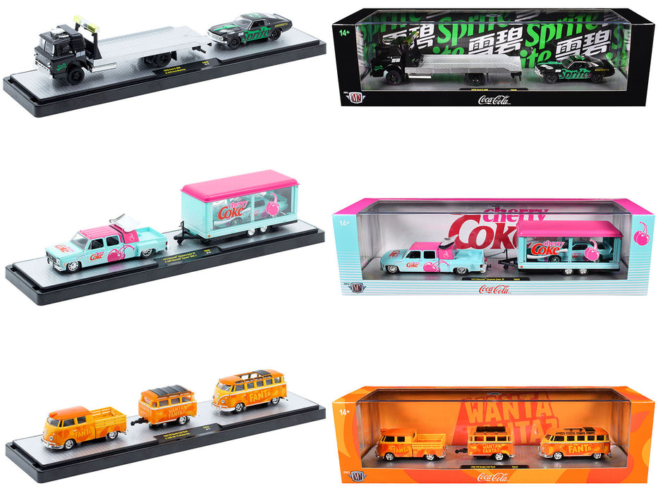 Auto Haulers "Soda" Set of 3 pieces Release 40 Limited Edition to 8200 pieces Worldwide 1/64 Diecast Model Cars by M2 Machines