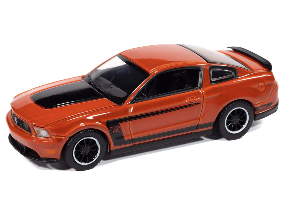 2012 Ford Mustang Boss 302 Competition Orange with Black Accents "Modern Muscle" Series 1/64 Diecast Model Car by Auto World