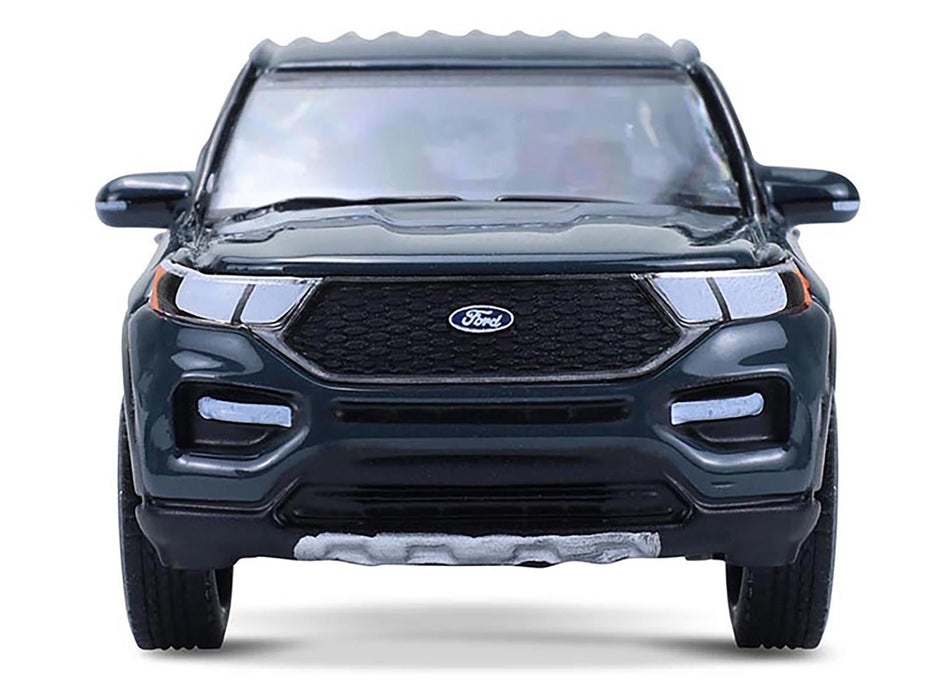 2024 Ford Explorer Stone Blue "Showroom Floor" Series 7 1/64 Diecast Model Car by Greenlight
