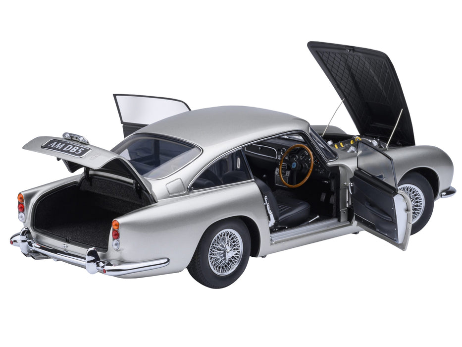 Aston Martin DB5 RHD (Right Hand Drive) Birch Silver 1/18 Model Car by Autoart