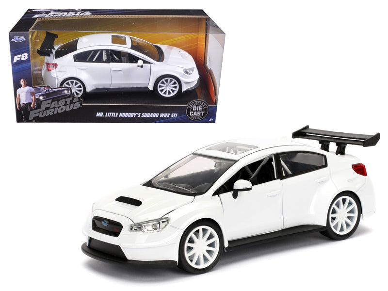 Mr. Little Nobody's Subaru WRX STI White "Fast & Furious F8: The Fate of the Furious" Movie 1/24 Diecast Model Car by Jada