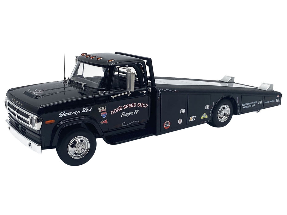 1970 Dodge D-300 Ramp Truck Black "Don's Speed Shop" Limited Edition to 300 pieces Worldwide 1/18 Diecast Model Car by ACME