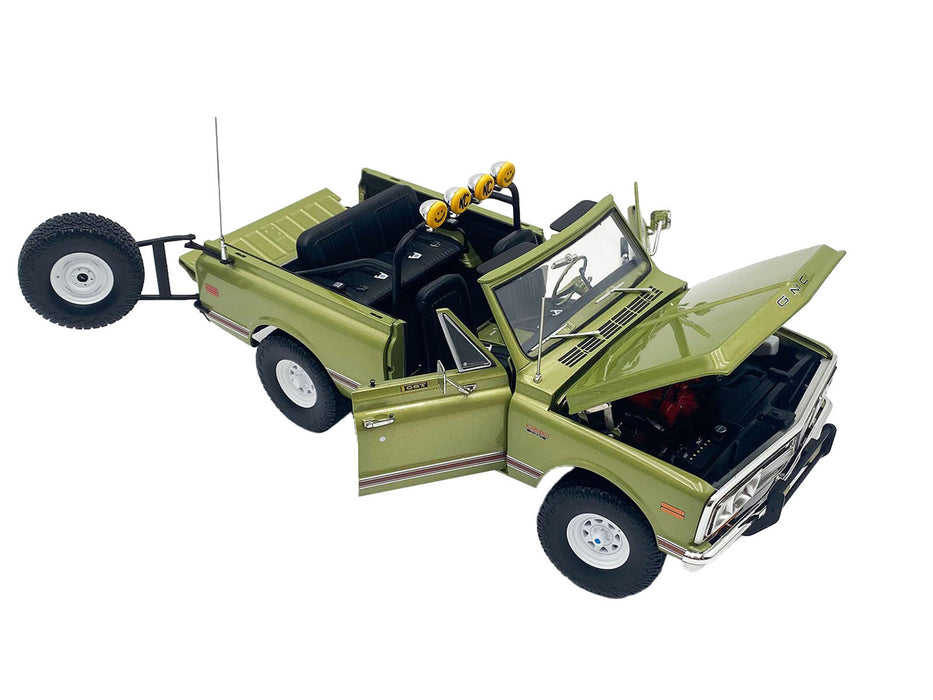 1972 GMC Jimmy Olive Metallic with White Top "KC Highlighter" Limited Edition to 300 pieces Worldwide 1/18 Diecast Model Car by ACME