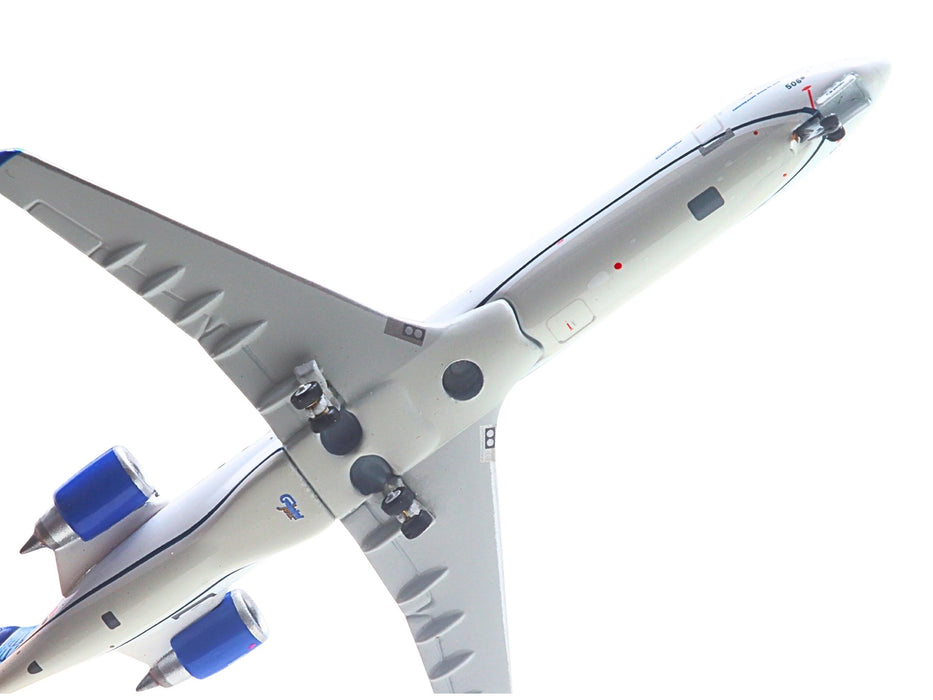 Bombardier CRJ550 Commercial Aircraft "United Express" (N506GJ) White with Blue Tail 1/400 Diecast Model Airplane by GeminiJets