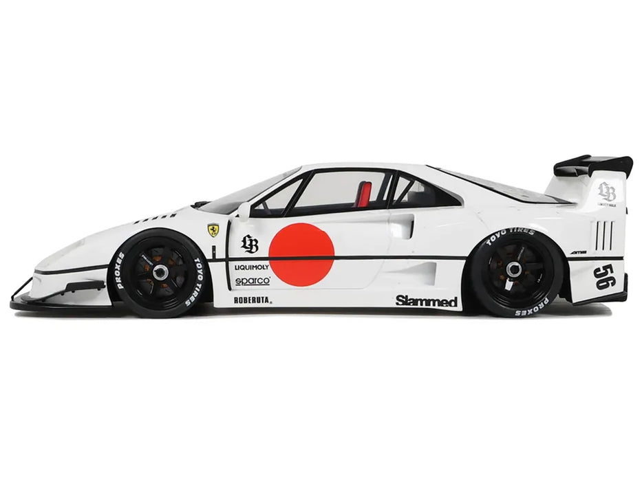 2023 LB-Works F40 White with Graphics 1/18 Model Car by GT Spirit