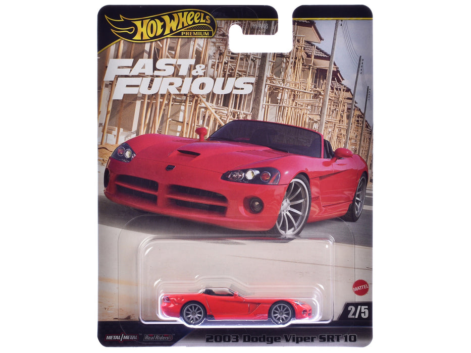2003 Dodge Viper SRT10 Red "The Fast and the Furious: Tokyo Drift" (2006) Movie "Fast & Furious" Series Diecast Model Car by Hot Wheels