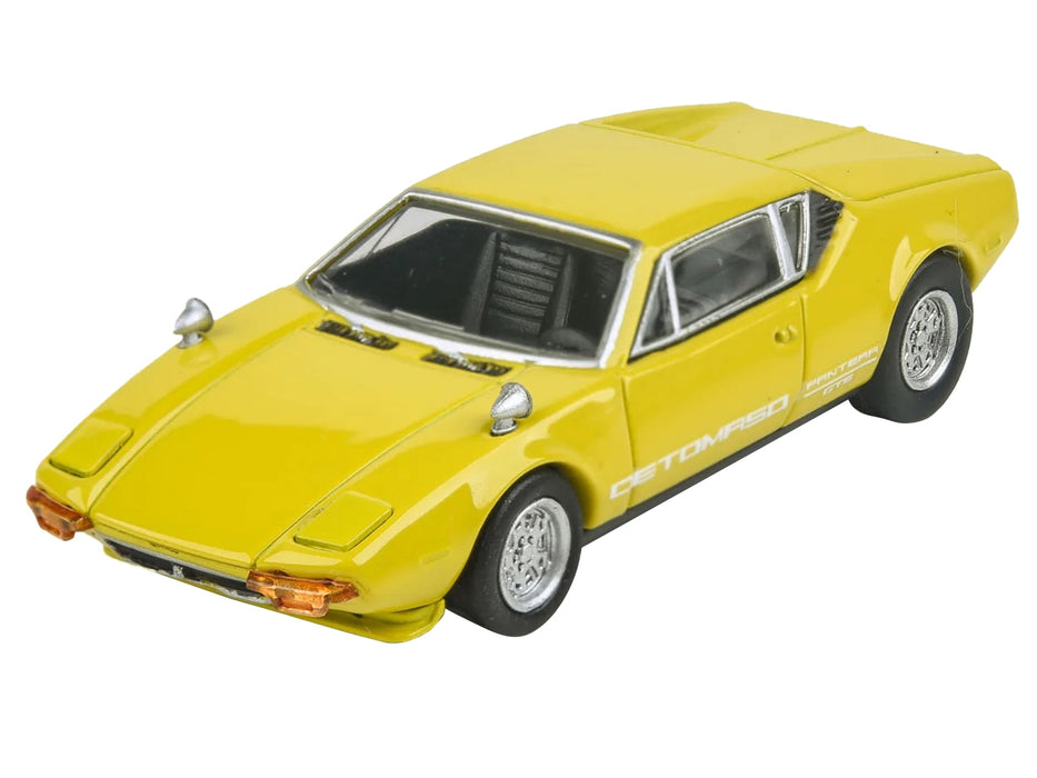 1972 De Tomaso Pantera Yellow 1/64 Diecast Model Car by Paragon Models