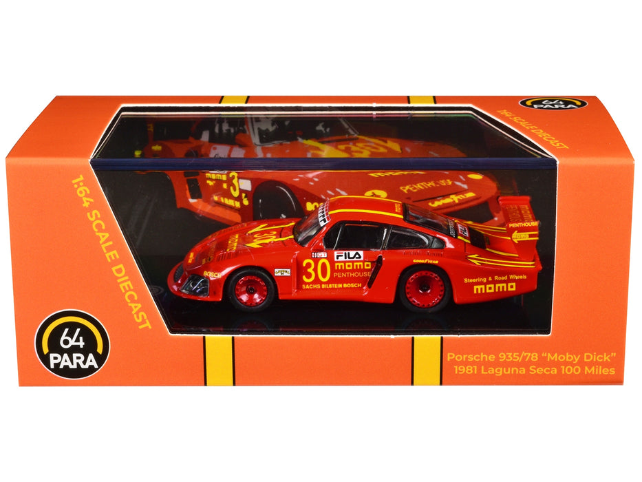 Porsche 935/78 "Moby Dick" #30 Gianpiero Moretti "Momo - Penthouse" "Laguna Seca 100 Miles" (1981) 1/64 Diecast Model Car by Paragon Models