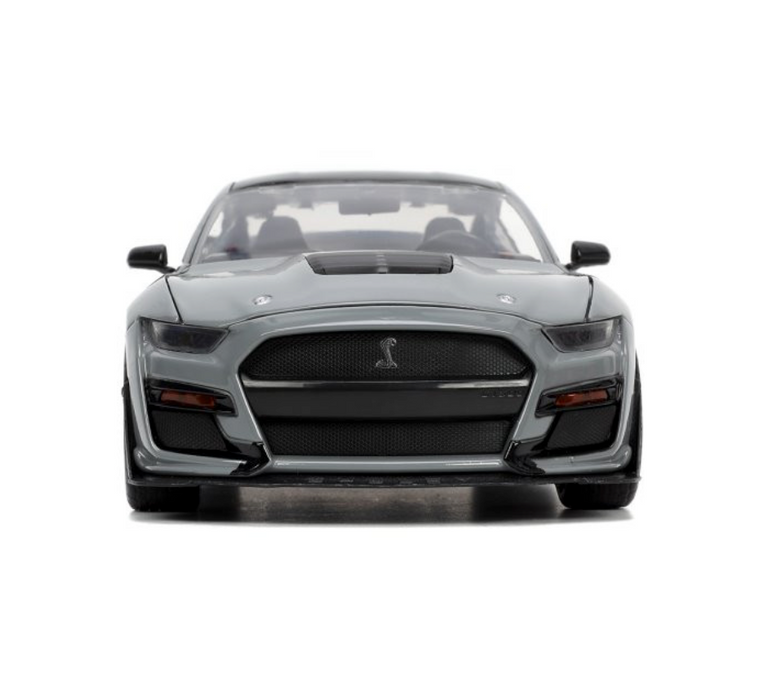 NEW 2020 Ford Mustang Shelby GT500, Glossy Gray - Jada Toys 33931 - 1/24 scale Diecast Model Toy Car