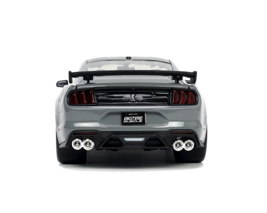 NEW 2020 Ford Mustang Shelby GT500, Glossy Gray - Jada Toys 33931 - 1/24 scale Diecast Model Toy Car