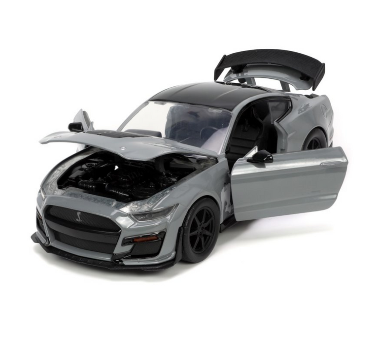 NEW 2020 Ford Mustang Shelby GT500, Glossy Gray - Jada Toys 33931 - 1/24 scale Diecast Model Toy Car