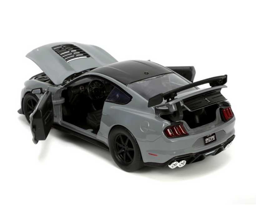 NEW 2020 Ford Mustang Shelby GT500, Glossy Gray - Jada Toys 33931 - 1/24 scale Diecast Model Toy Car