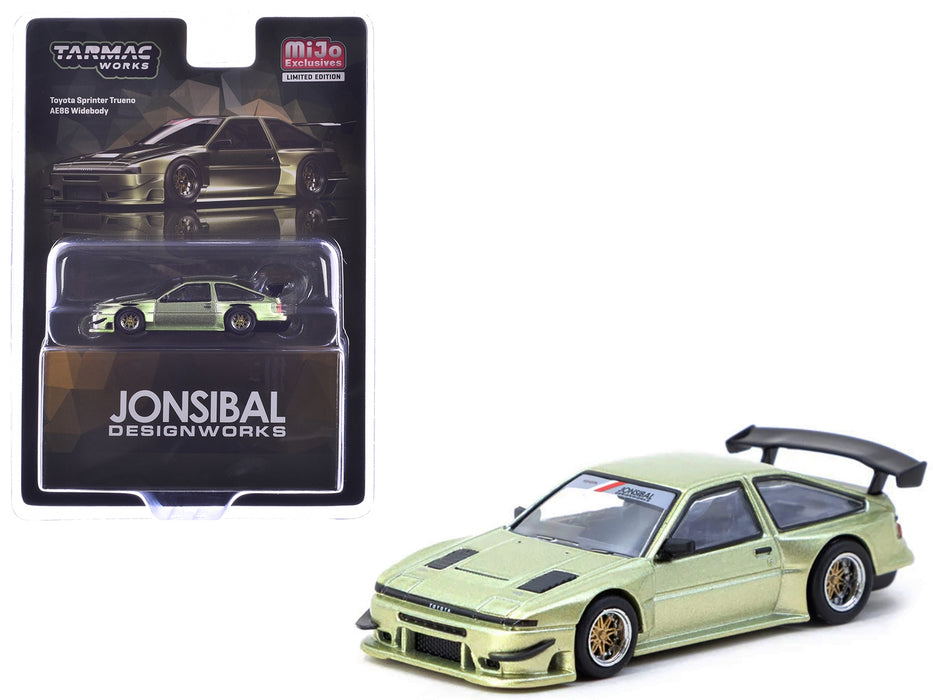 Toyota Sprinter Trueno AE86 Widebody RHD (Right Hand Drive) "Jonsibal Designworks" Green Metallic "Global64" Series 1/64 Diecast Model by Tarmac Works