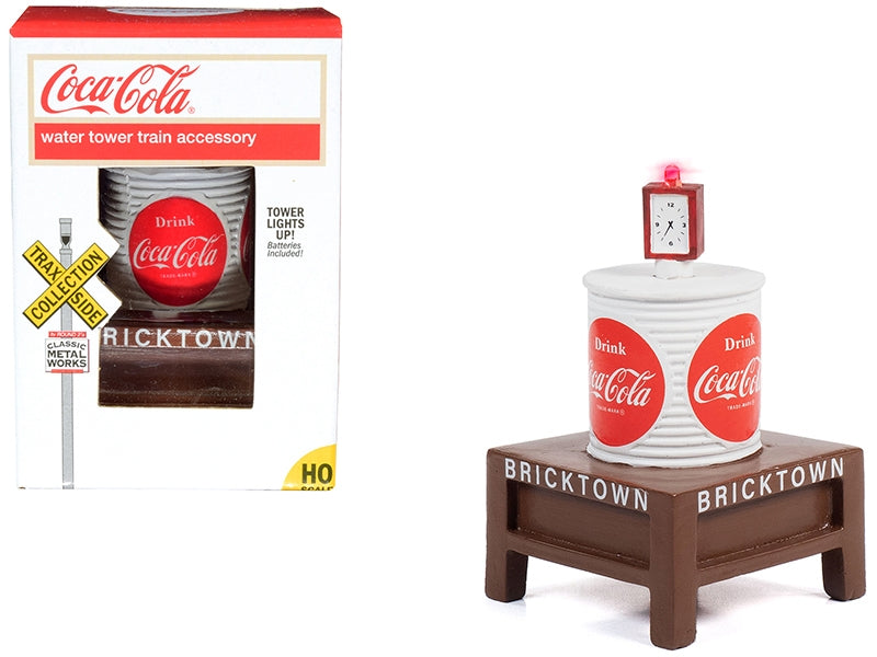 Water Tower with Light "Bricktown" for 1/87 (HO) Scale Models by Classic Metal Works