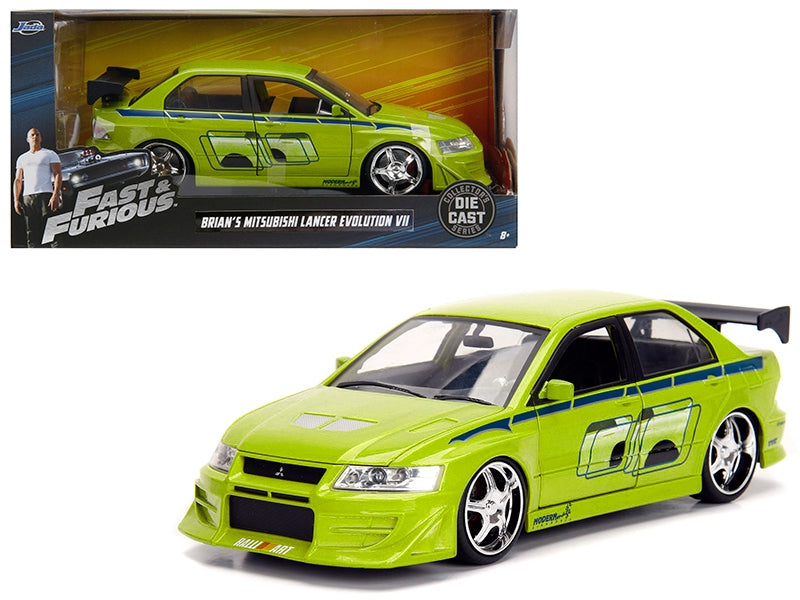 Brian’s Mitsubishi Lancer Evolution VII – Fast & Furious Diecast Legend 💚🏎️