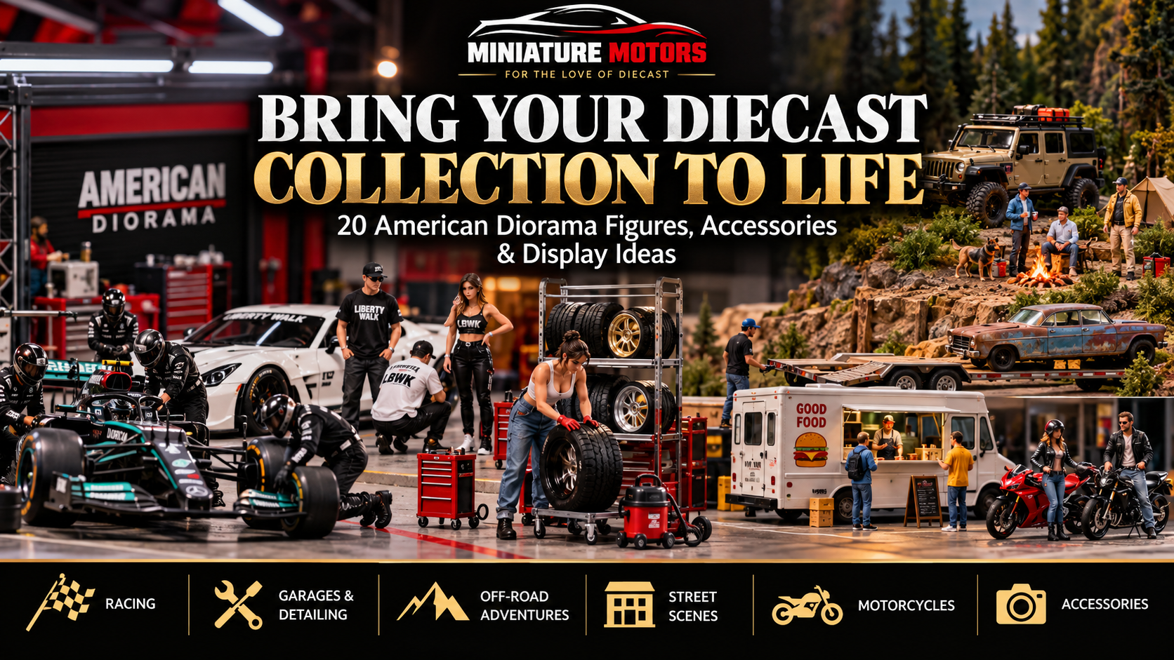 Bring Your Diecast Collection to Life: 20 American Diorama Figures, Accessories & Display Ideas