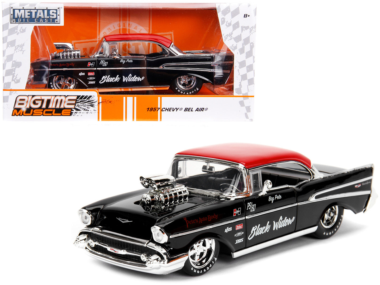 🏁 1957 Chevy Bel Air “Black Widow” — The Legend of American Street Power 💪🇺🇸