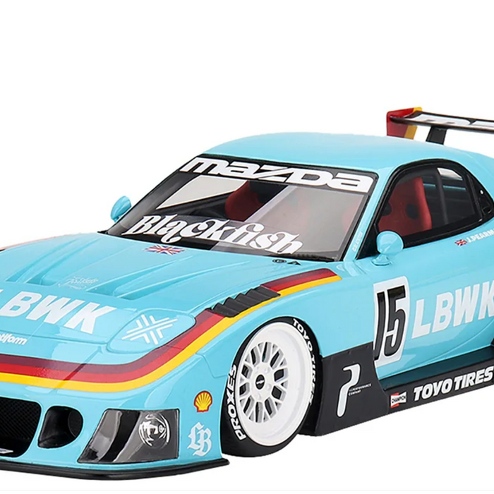 Unleash the Power of Precision: The Mazda RX-7 LB-Super Silhouette RHD #15 by Top Speed – A Collector’s Dream!