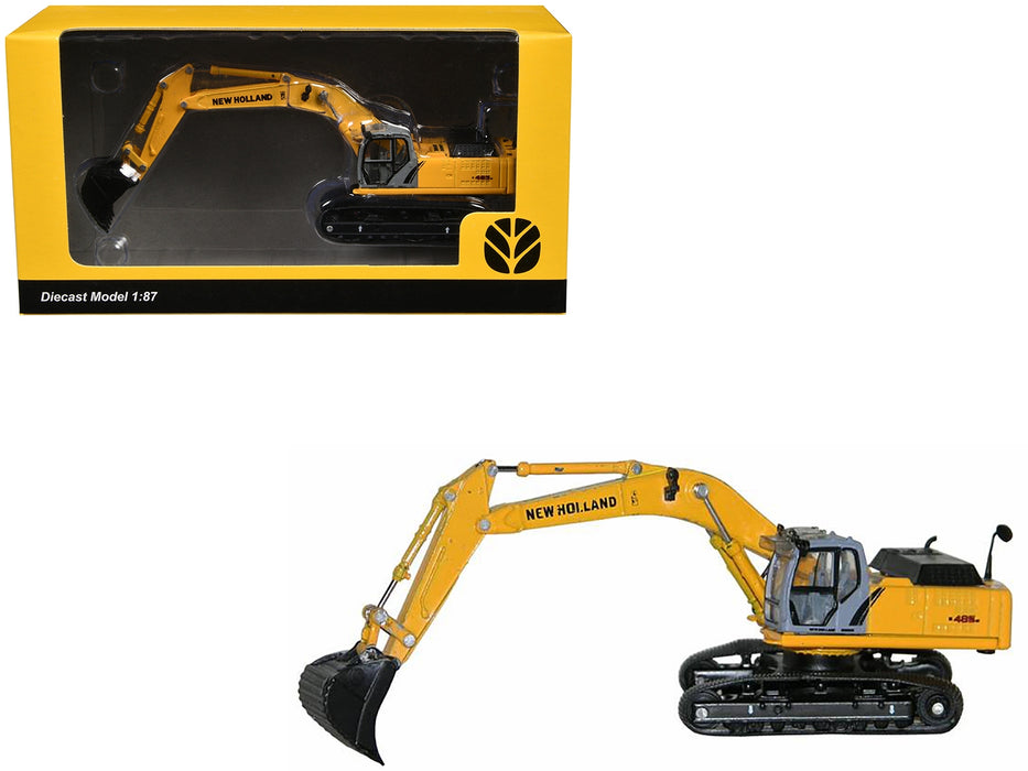 New Holland E 485 B Tracked Excavator Yellow 1/87 (HO) Diecast Model by Promotex