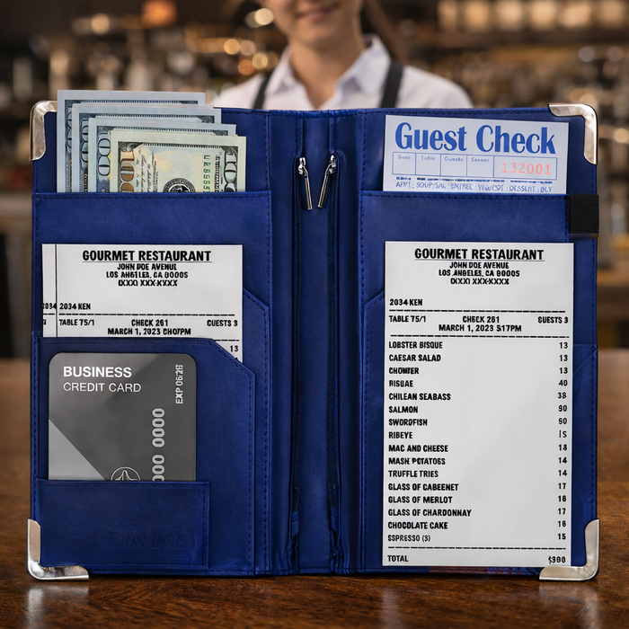 ABC WOLF PROFESSIONAL SERVER TOOLS – WINE OPENER & SERVER BOOK – MULTIPLE COLORS & STYLES