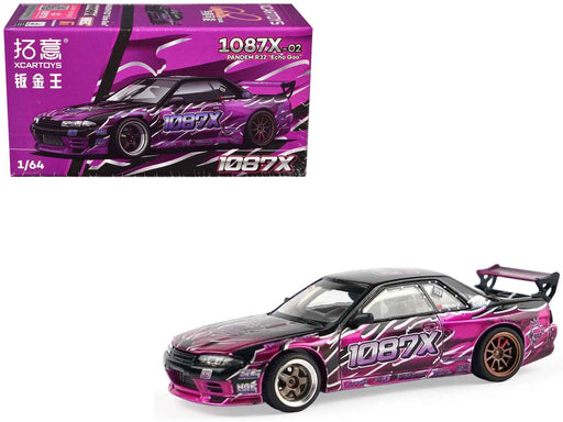 Pandem R32 "Echo Gao - 1087X" Black and Purple 1/64 Diecast Model Car by XCarToys