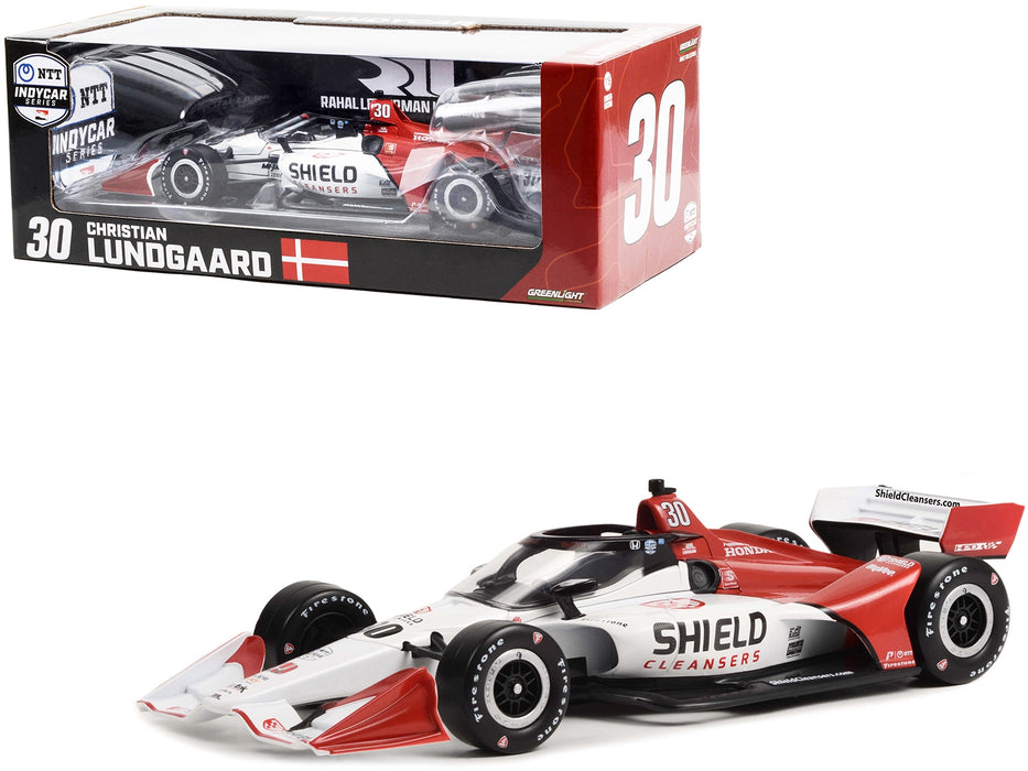 Dallara IndyCar #30 Christian Lundgaard "Shield Cleansers" Rahal Letterman Lanigan Racing (Road Course Configuration) "NTT IndyCar Series" (2022) 1/18 Diecast Model Car by Greenlight - Miniature Motors
