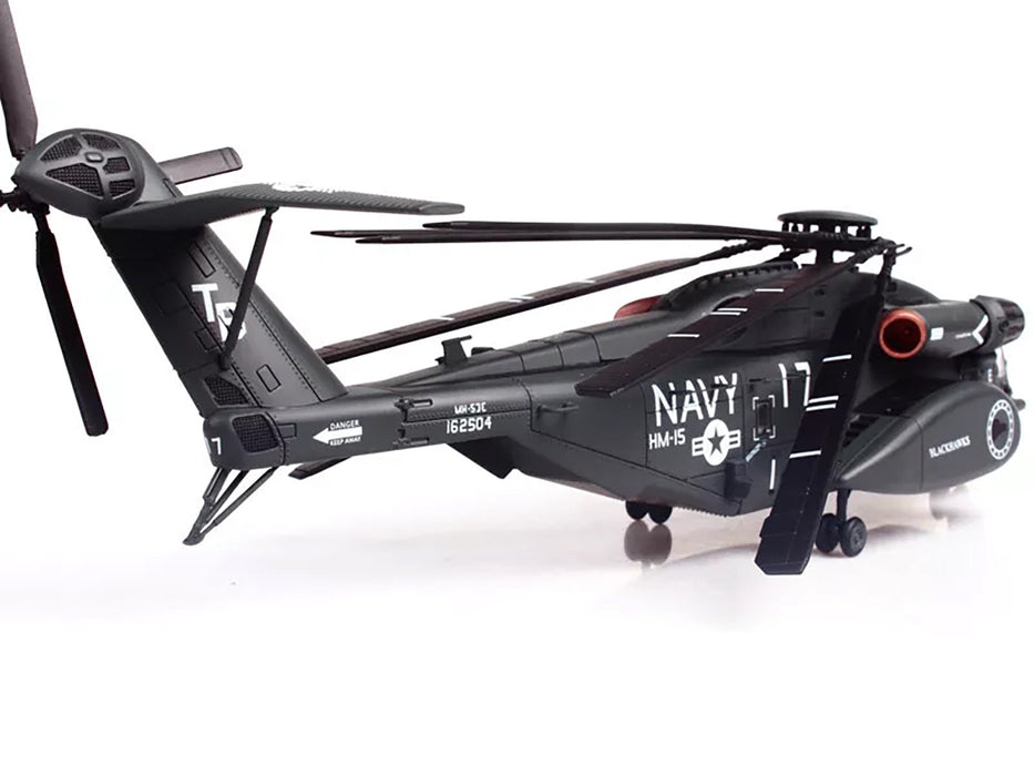 Sikorsky MH-53E Sea Dragon Helicopter "United States Navy Blackhawks Tail Number 17" Dark Gray 1/72 Diecast Model by Panzerkampf