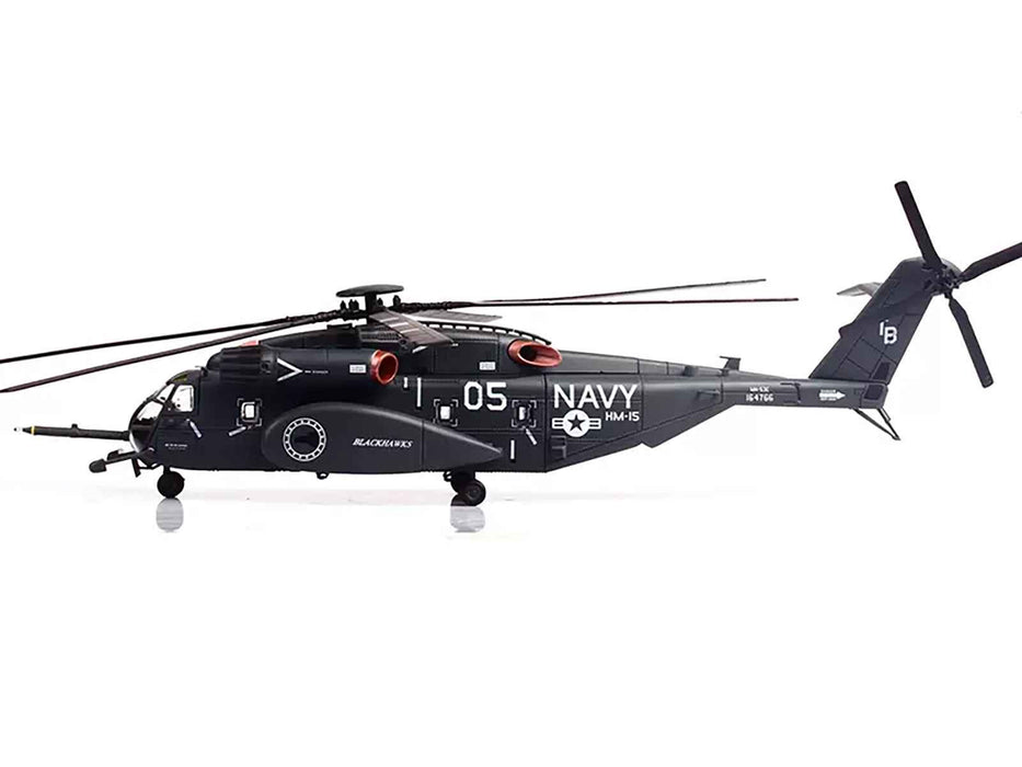 Sikorsky MH-53E Sea Dragon Helicopter "United States Navy Blackhawks Tail Number 05" Dark Gray 1/72 Diecast Model by Panzerkampf