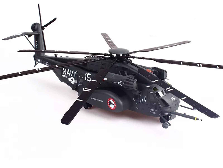 Sikorsky MH-53E Sea Dragon Helicopter "United States Navy Blackhawks Tail Number 15" Dark Gray 1/72 Diecast Model by Panzerkampf