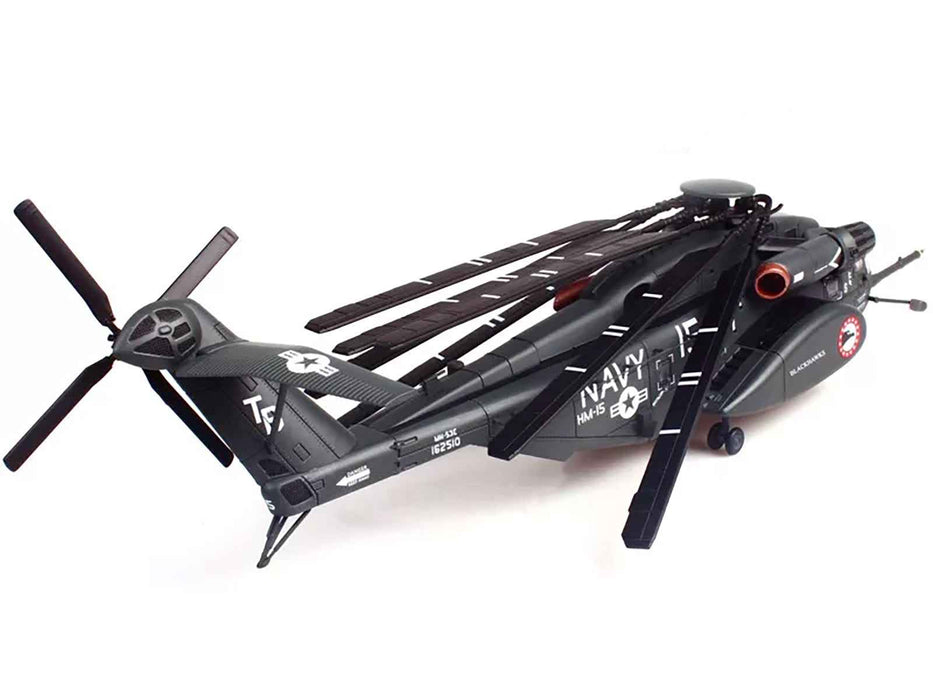 Sikorsky MH-53E Sea Dragon Helicopter "United States Navy Blackhawks Tail Number 15" Dark Gray 1/72 Diecast Model by Panzerkampf