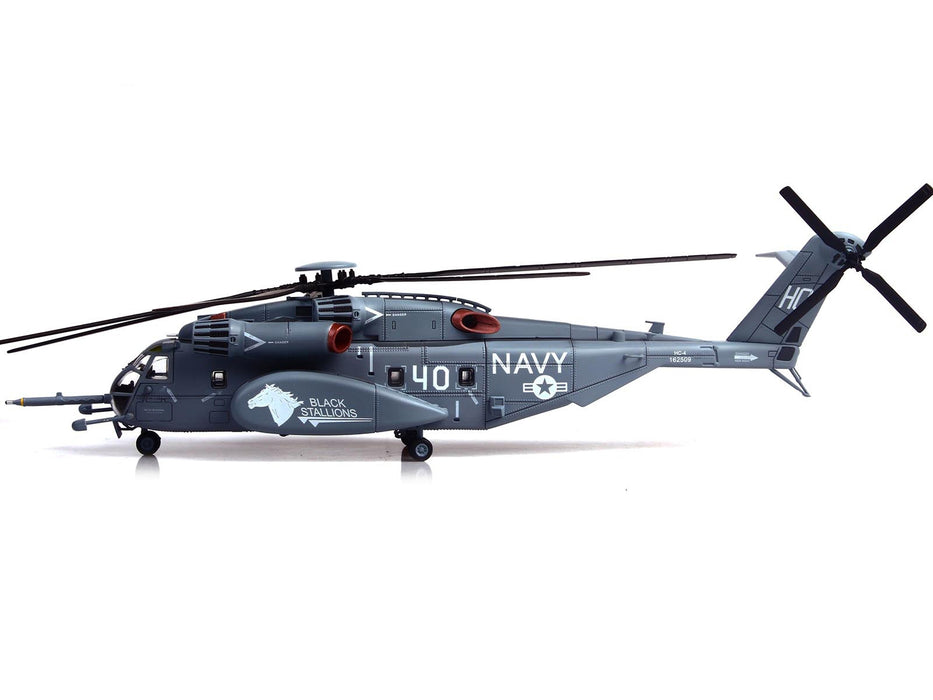 Sikorsky MH-53E Sea Dragon Helicopter "United States Navy Black Stallions Tail Number 40" Light Gray 1/72 Diecast Model by Panzerkampf