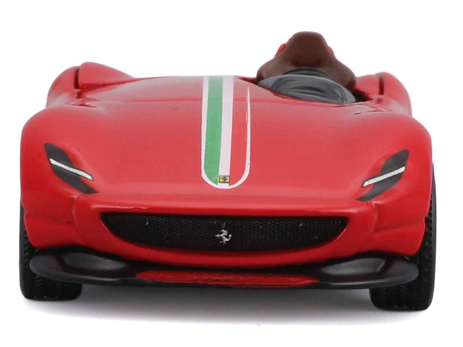 Ferrari Monza SP1 Red with Italian Flag Stripes "Speed Icons" Series 1/64 Diecast Model Car by Maisto