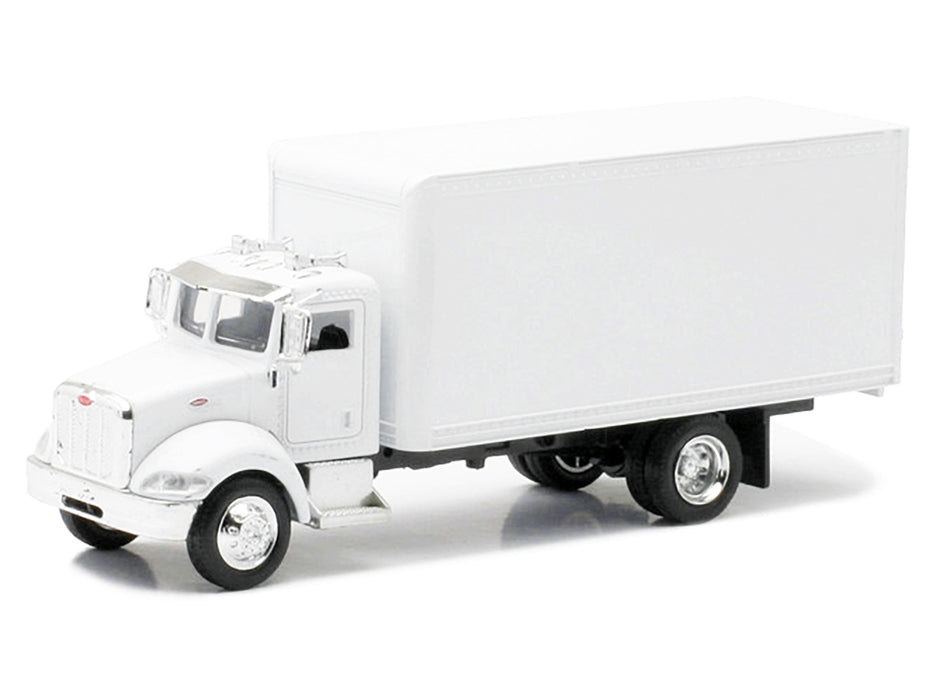 Peterbilt Utility 335 Box Truck White 1/43 Diecast Model by New Ray - Miniature Motors