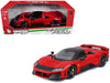 Ferrari F80 Red with Black Top "Race + Play" Series 1/18 Diecast Model Car by Bburago