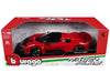 Ferrari F80 Red with Black Top "Race + Play" Series 1/18 Diecast Model Car by Bburago