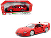 1987 Ferrari F40 Red "Race + Play" Series 1/18 Diecast Model Car by Bburago