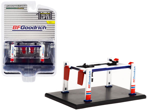 Adjustable Four-Post Lift "BFGoodrich" White and Red "Four-Post Lifts" 