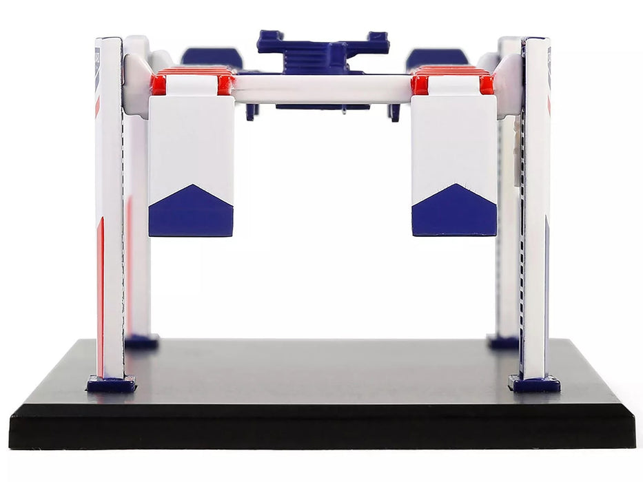 Adjustable Four-Post Lift "Standard Oil" Red White and Blue "Four-Post Lifts" Series 6 1/64 Diecast Model by Greenlight