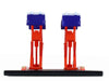 Automotive Double Scissor Lift "Chevron" White and Red "Double Scissor Lifts" Series 2 1/64 Diecast Model by Greenlight