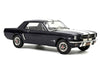 1965 Ford Mustang Hardtop Coupe Nightmist Blue Metallic with White Stripes 1/18 Diecast Model Car by Norev