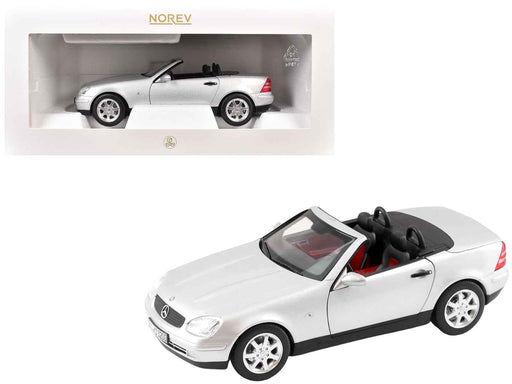 1996 Mercedes-Benz SLK Convertible Brilliant Silver Metallic 1/18 Diecast Model Car by Norev