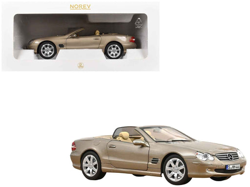 2003 Mercedes-Benz SL 500 Type R230 Travertine Beige Metallic 1/18 Diecast Model Car by Norev