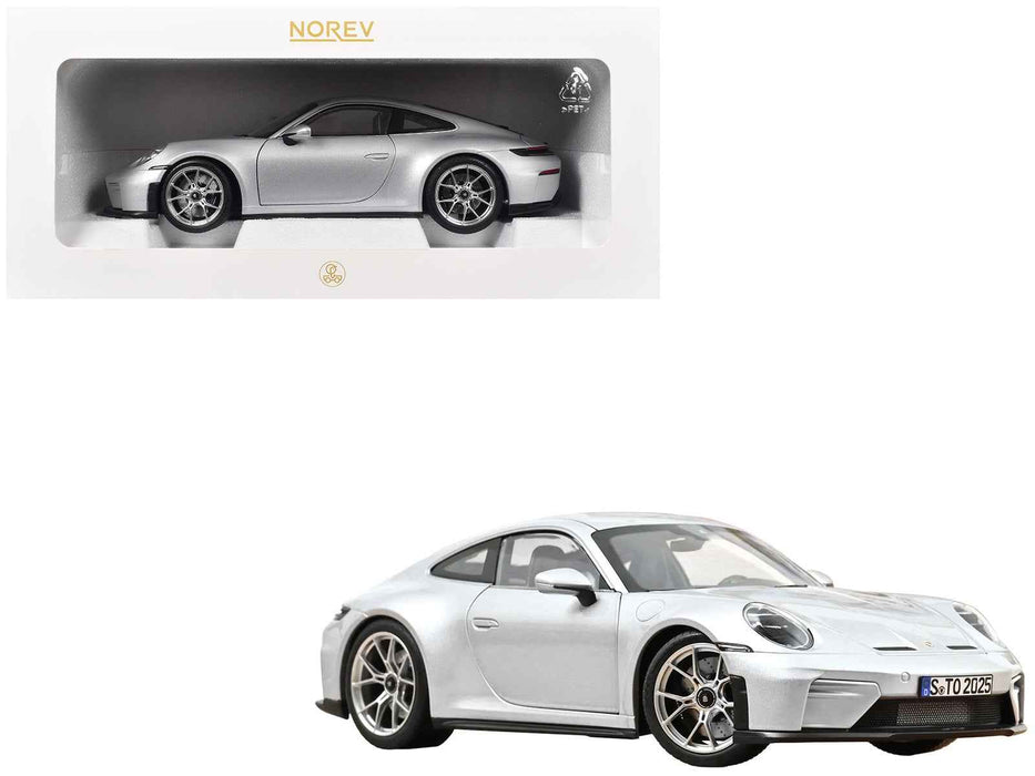 2025 Porsche 911 GT3 Touring GT Silver Metallic 1/18 Diecast Model Car by Norev