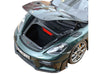 2023 Porsche 718 Spyder RS Weissach Pack Forest Green Metallic with Carbon Hood Stripes 1/18 Diecast Model Car by Norev